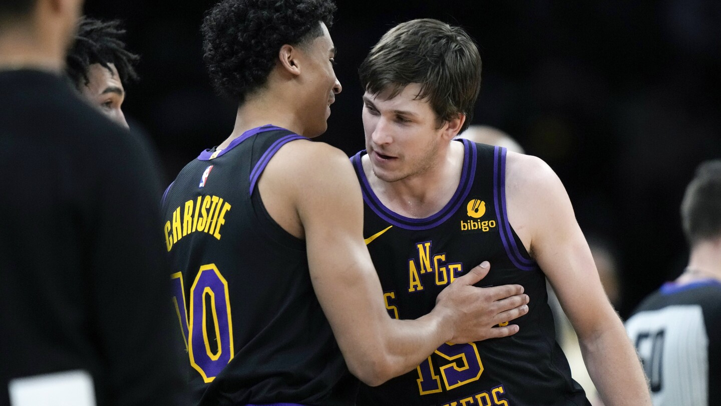 Lakers stun Celtics without LeBron AD Maxey scores career high